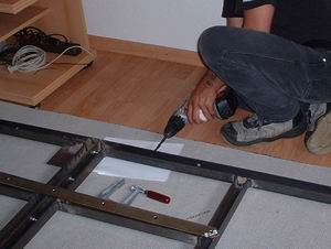 Bohrung für den Flachstahl zur Verstärkung