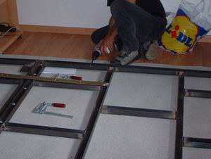 Bohrung für den Flachstahl zur Verstärkung